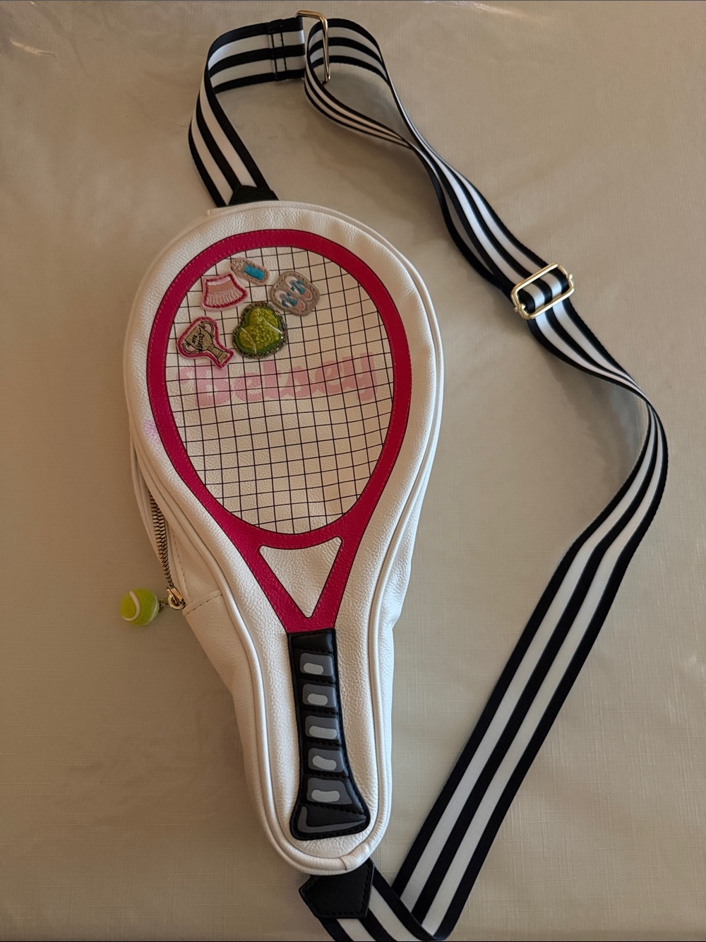 Betsy Johnson Tennis Racket Crossbody Bag